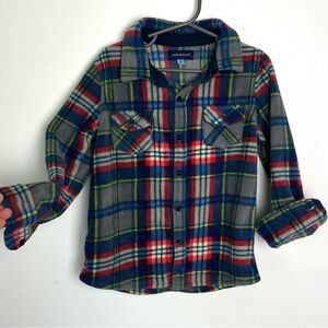 Andy & Evan Colorful Plaid Fleece Shacket Little‎ Boy Shirt